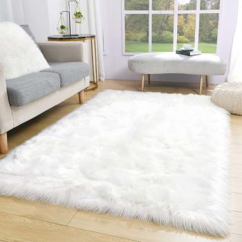 White Fur Bedroom Carpet Manufacturers in New Amsterdam